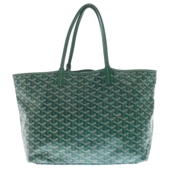 RARE Authentic Goyard Goyardine Saint Louis PM Green Shoulder Tote Bag & Pouch - Picture 5 of 13